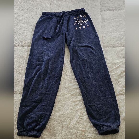 Aeropostale Navy Joggers Size Small Blue With Aero Logo. - Picture 2 of 6